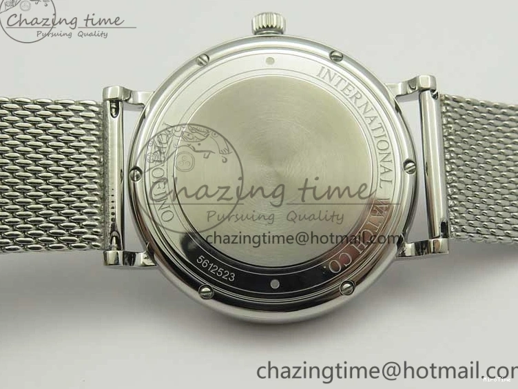 MIROTIME 0414 Portofino Automatic SS MKF 1:1 Best Edition White Dial On SS Mesh Bracelet A2892 V TechFriendly 7205